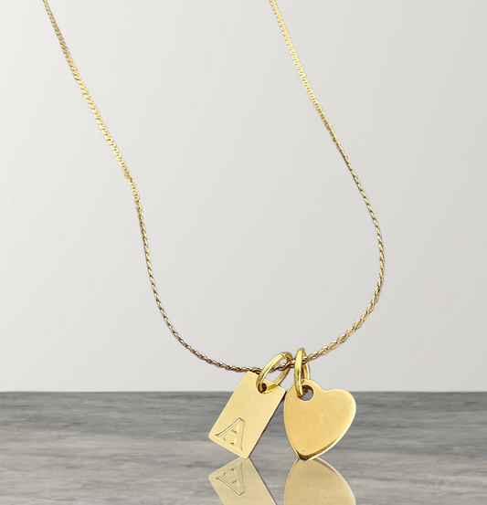 Herz-Halskette aus Edelstahl-Personalisiert